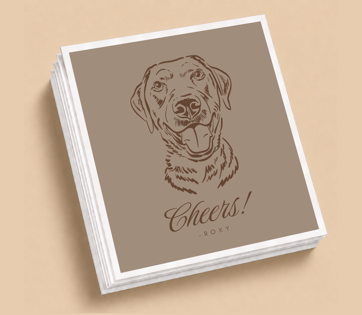 Personalized Cheers Pet Wedding Cocktail Napkins