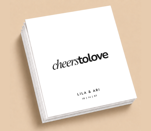Personalized Cheers To Love Wedding Napkins