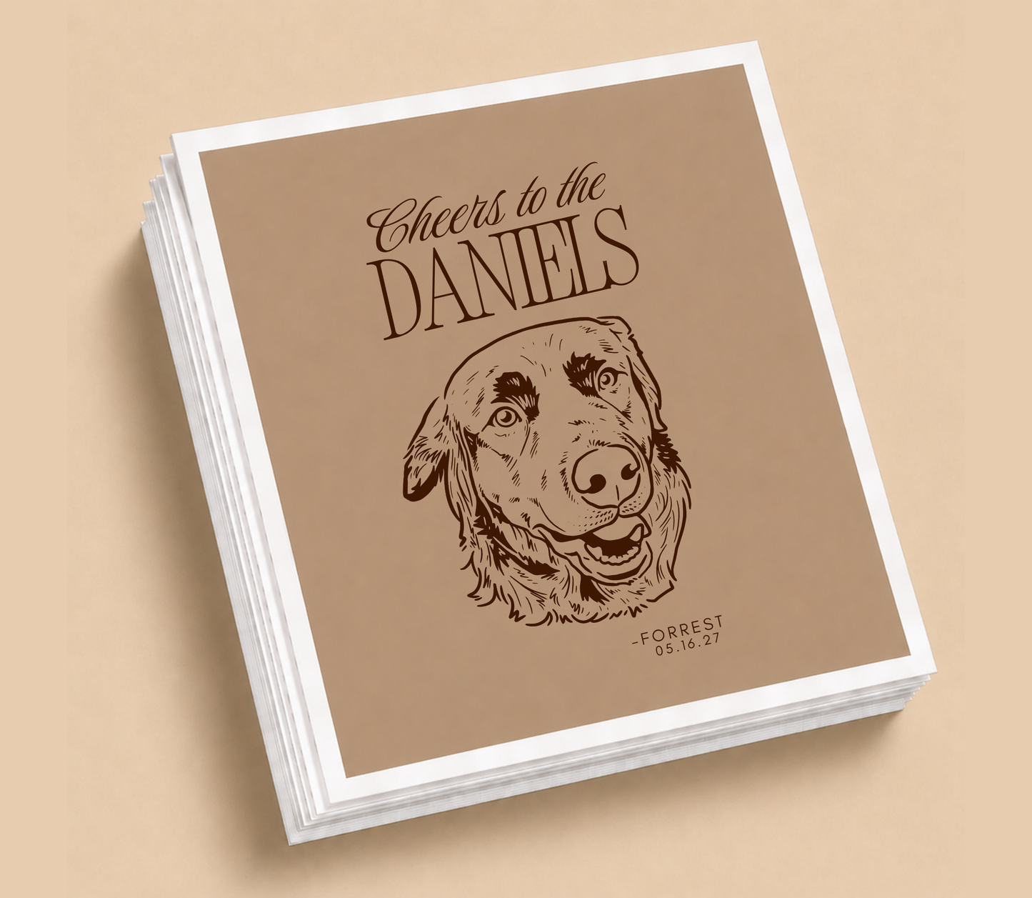 Personalized Cheers to the Daniels Table Napkins