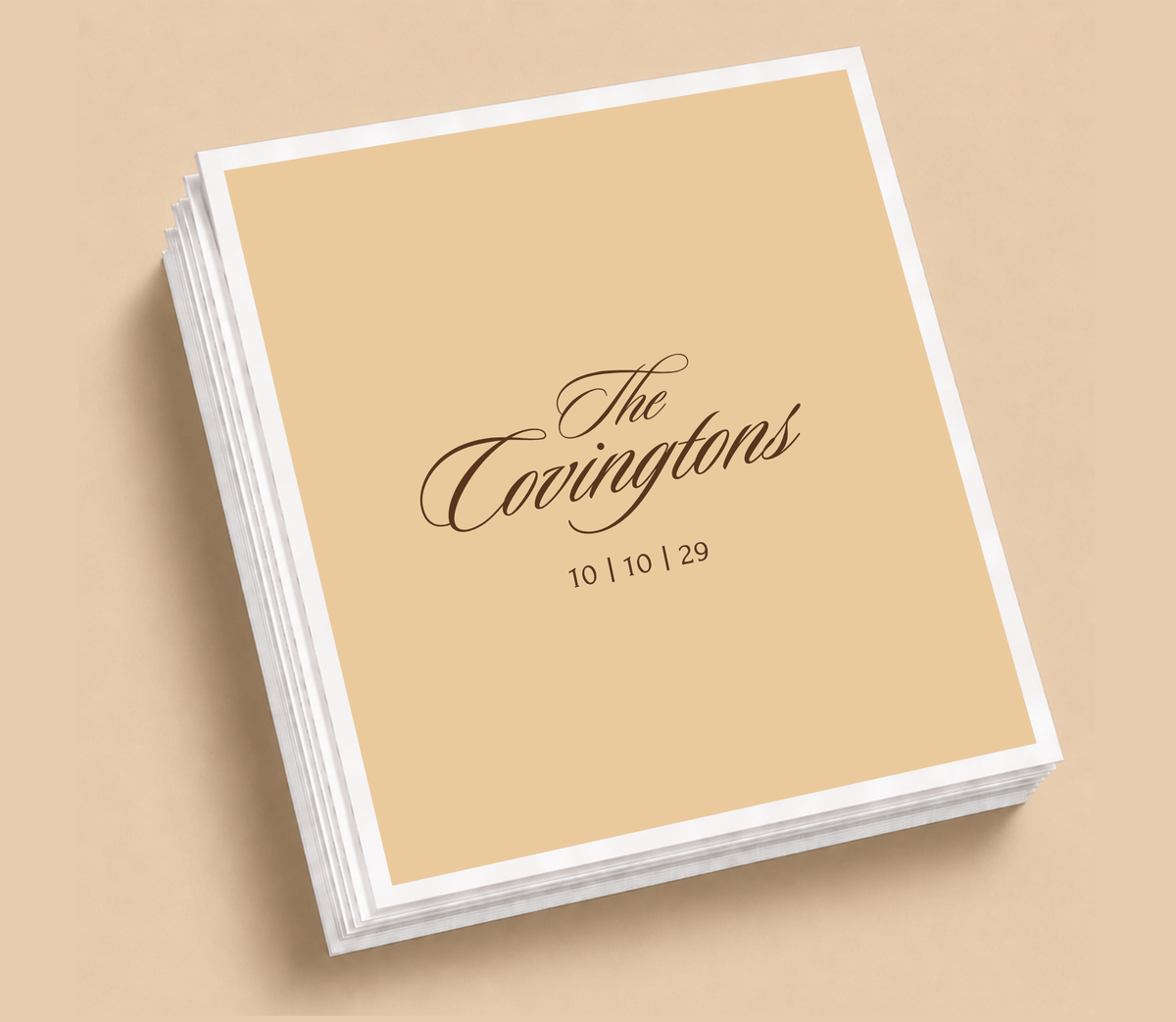 Personalized Classic Script Wedding Table Napkins