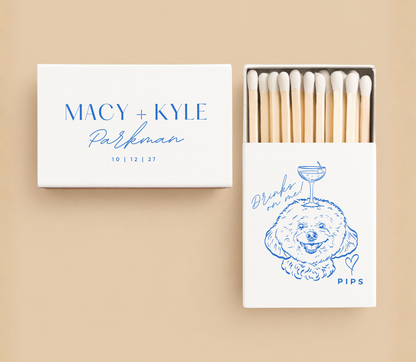 Custom Pet Cocktail wedding Matchbox 2