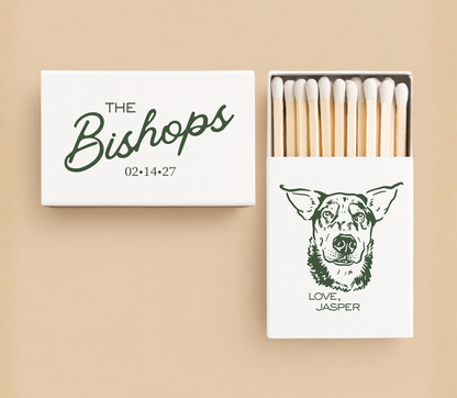 Customized Wedding Matchbox Vintage