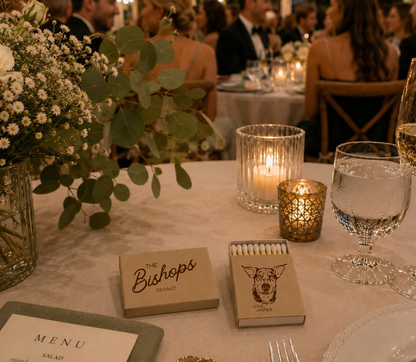 Personalized pet wedding favors.