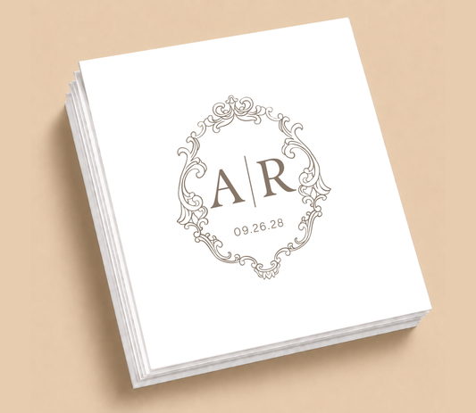 Personalized Elegant Wedding Table Napkins