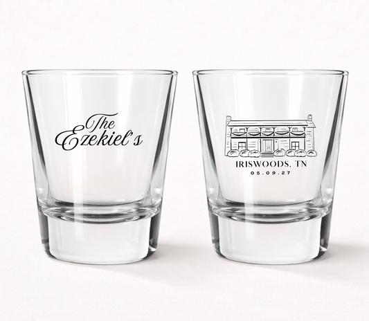 Custom wedding venue shot glasses
Rustic wedding shot glass favors
Barn wedding personalized shot glasses
Estate wedding venue illustration glasses
Custom wedding keepsake shot glasses
Personalized wedding guest favors