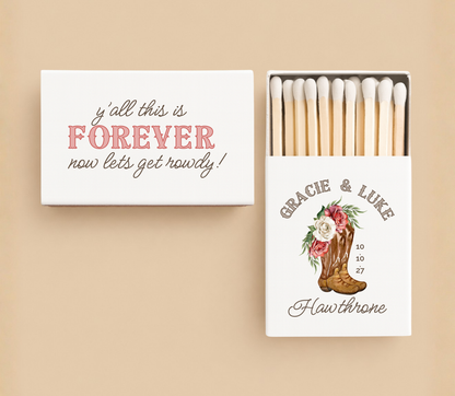 Flower in Boot wedding Match box