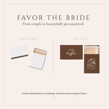 Personalized Team Griffin wedding favors featuring football inspired artwork, heart detail, and custom wedding date.