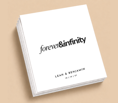 Personalized Forever And Infinity Wedding Napkins