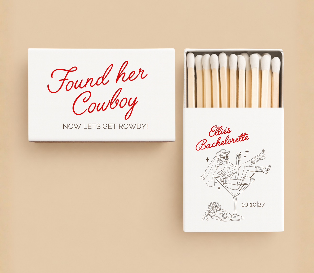 Found My Cowboy Matchbox Girls Trip Favor