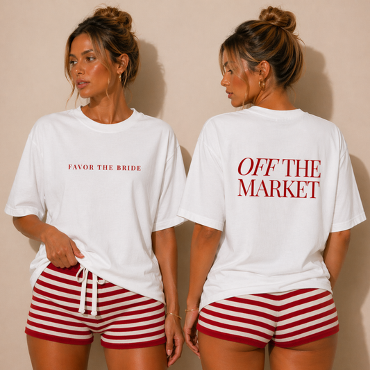 Off The Market Shirt, Bride Tee, Bachelorette Party Shirt, Wedding Weekend Outfit