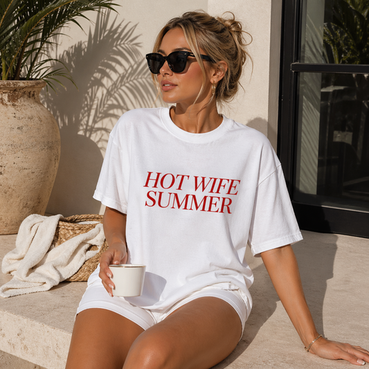 Hot Wife Summer Shirt for Bride, Bachelorette Party Tee, Wedding Weekend Outfit