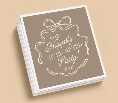Personalized Happily Ever After Party Table Napkins