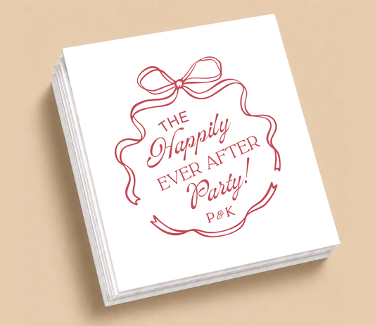 Personalized Happily Ever After Party Table Napkins