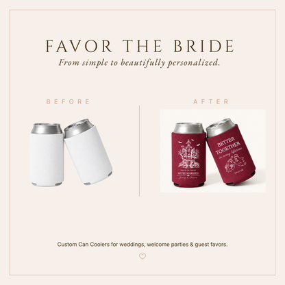 Better Together in Every Lifetime ghost wedding can coolers.