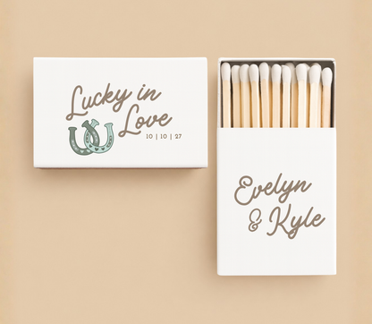 Horseshoe Love Matchbox Lucky Wedding Token