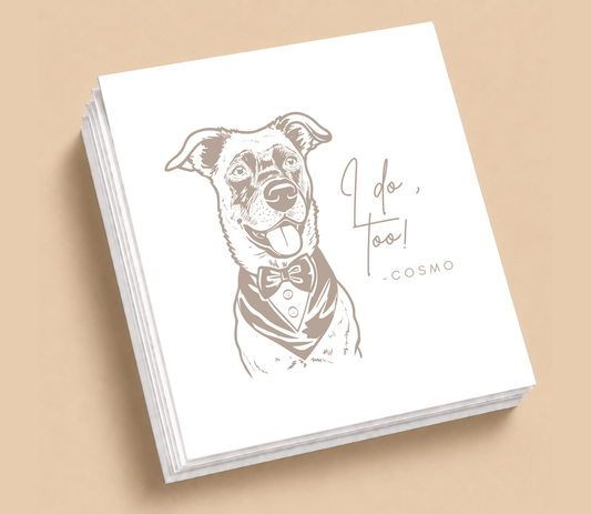 Personalized I Do Pet Wedding Napkins