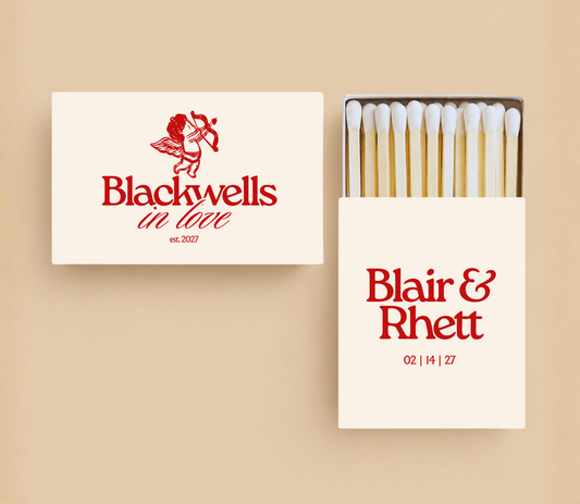 In Love Wedding Matchboxes