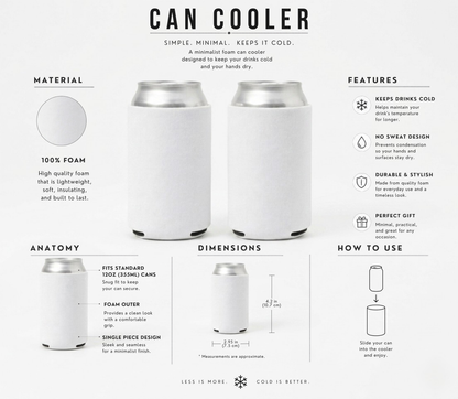Regular can cooler infographics