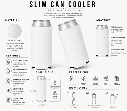Slim can coolers infographics