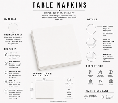 wedding reception napkins
