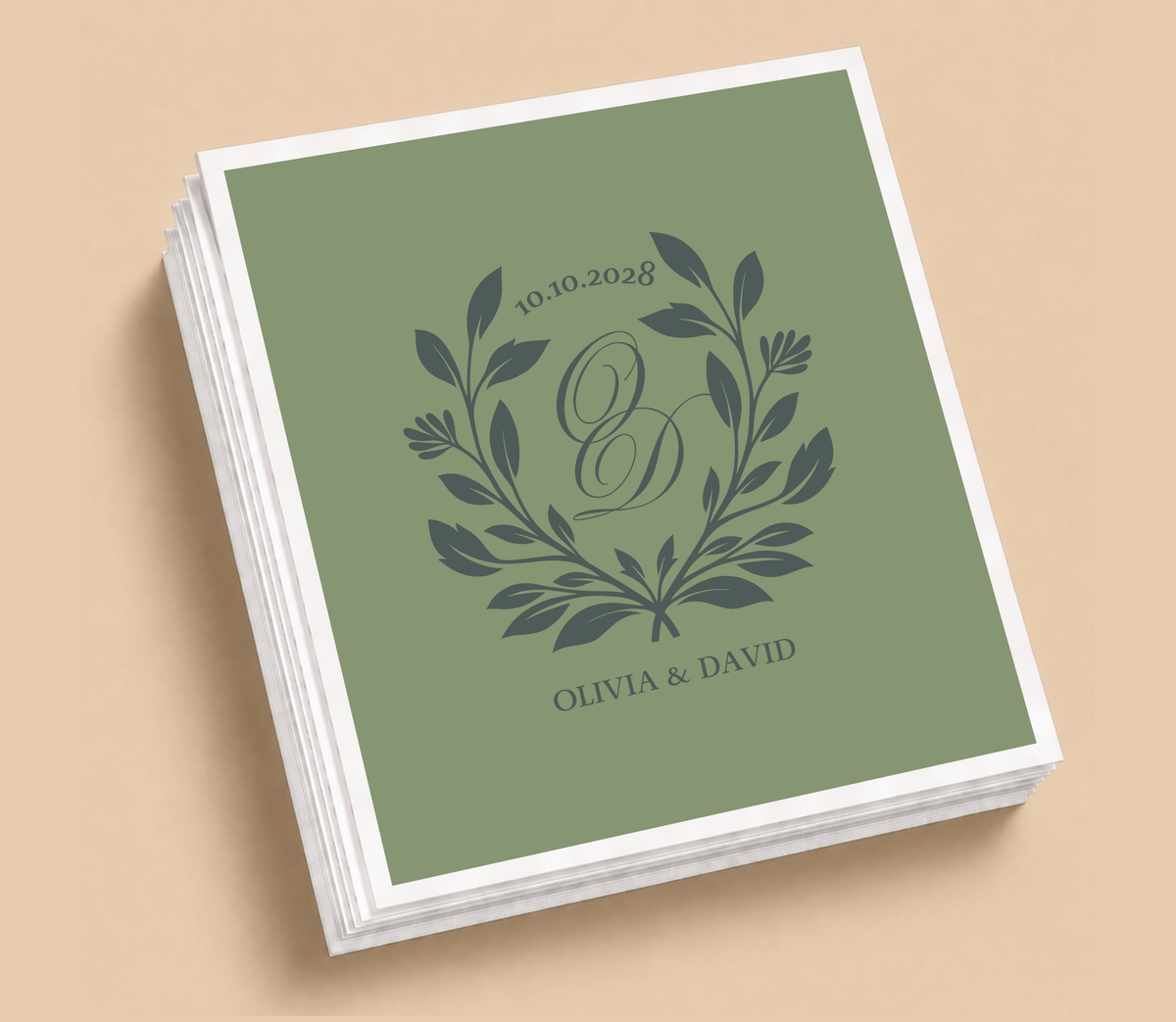 Personalized Initial Monogram Wedding Tabke Napkins