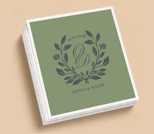 Personalized Initial Monogram Wedding Tabke Napkins