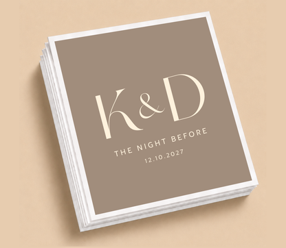 Personalized Initial Rehearsal Dinner Table Napkins
