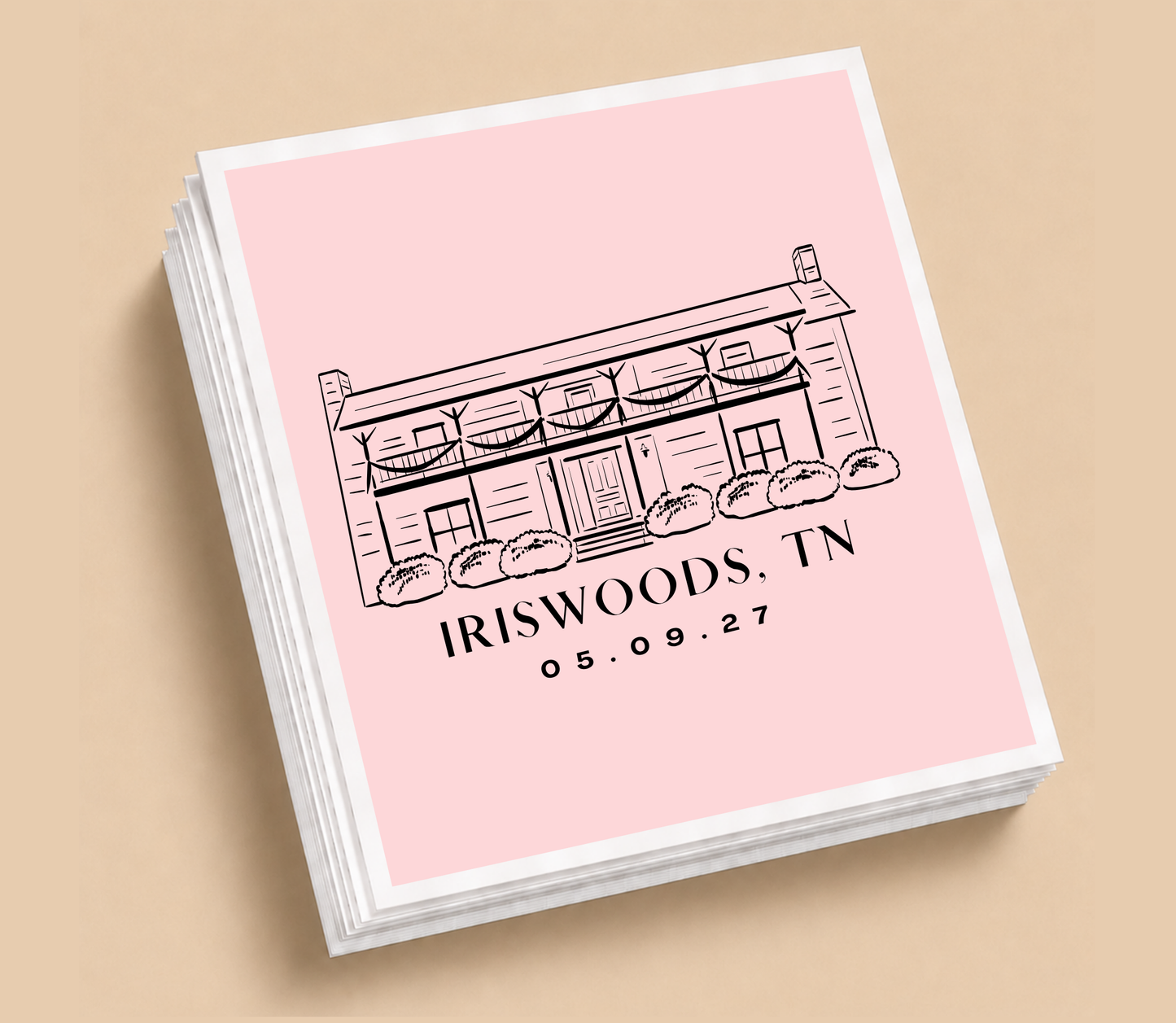 Personalized Iriswoods Tennessee Wedding Table Napkins