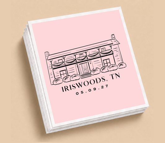 Personalized Iriswoods Tennessee Wedding Table Napkins