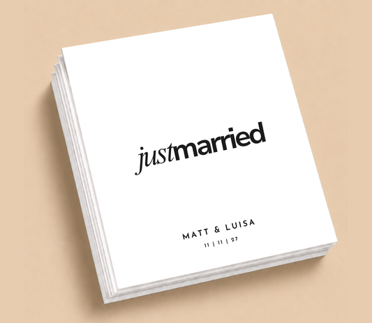 Personalized Just Married Wedding Napkins