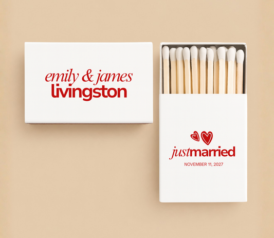 Just Married matchbox