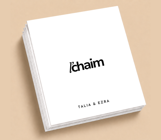 Personalized L’Chaim Wedding Napkins