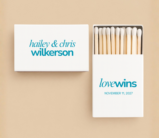 Love Wins Wedding Matchboxes