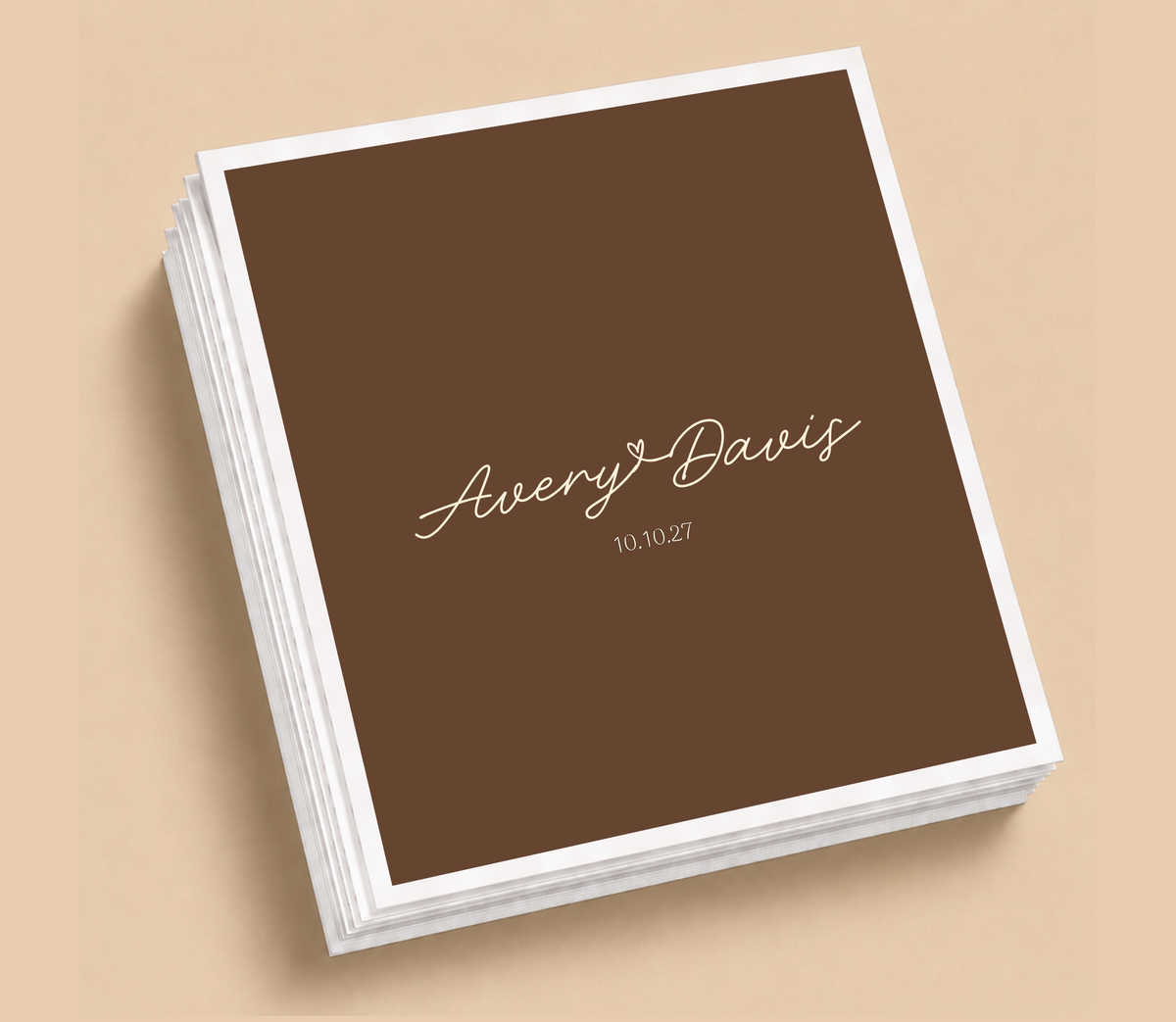 Personalized Minimalist Wedding Table Napkins