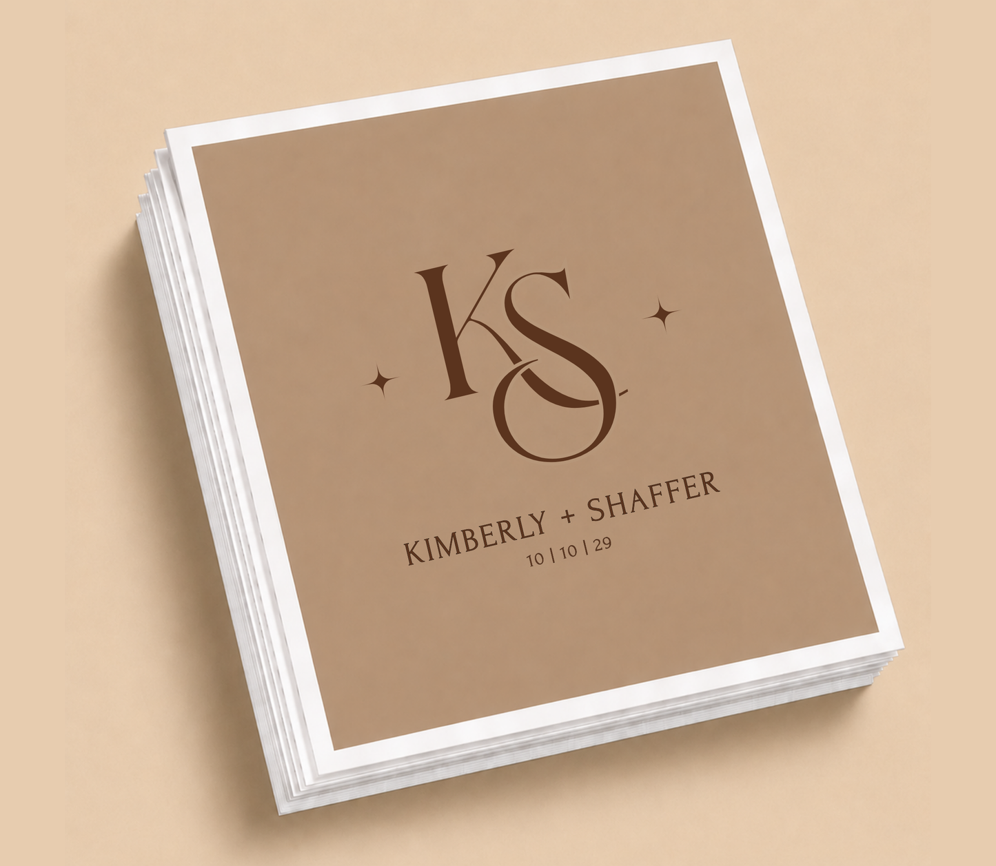 Personalized Monogram Initials Wedding Table Napkins