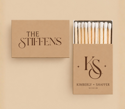 Personalized Monogram Wedding Matchboxes