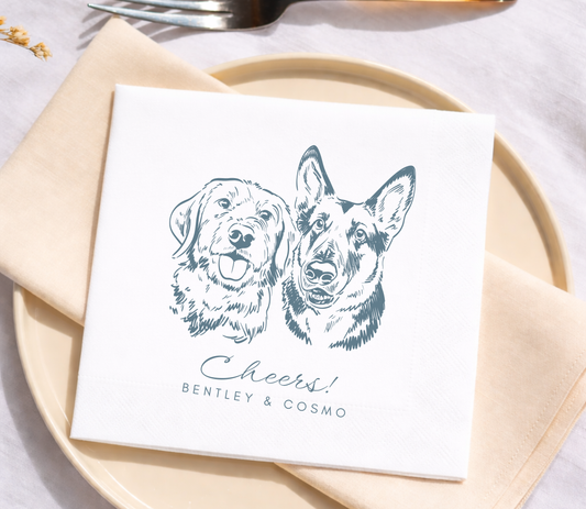 Double Pet Cheers Napkins Celebration Set