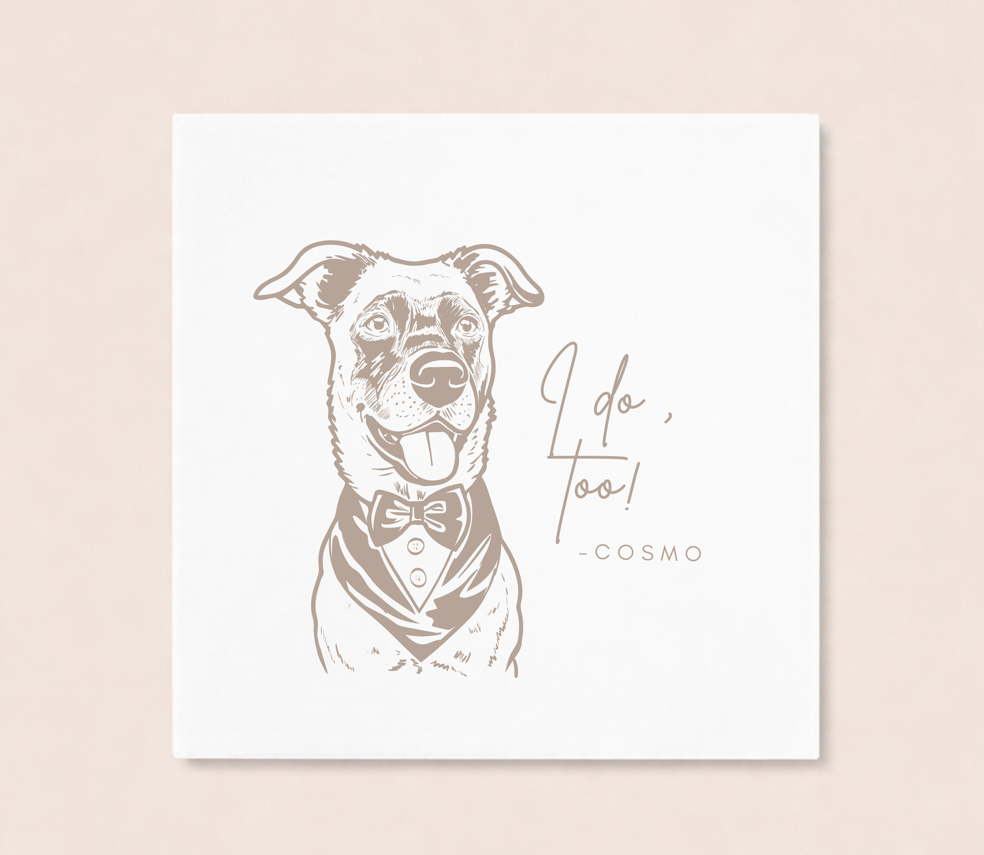 Dog tuxedo portrait wedding napkins custom design
I do too dog wedding napkins personalized
Custom pet portrait napkins formal style
Dog lover wedding napkins tux design