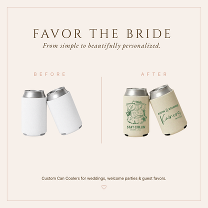 Personalized Dog Sunglasses Wedding Can Coolers