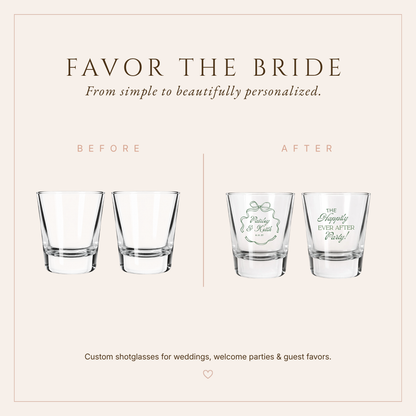 Personalized Elegant Wedding Shot Glasses