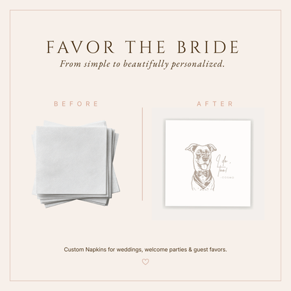 Personalized I Do Pet Wedding Napkins