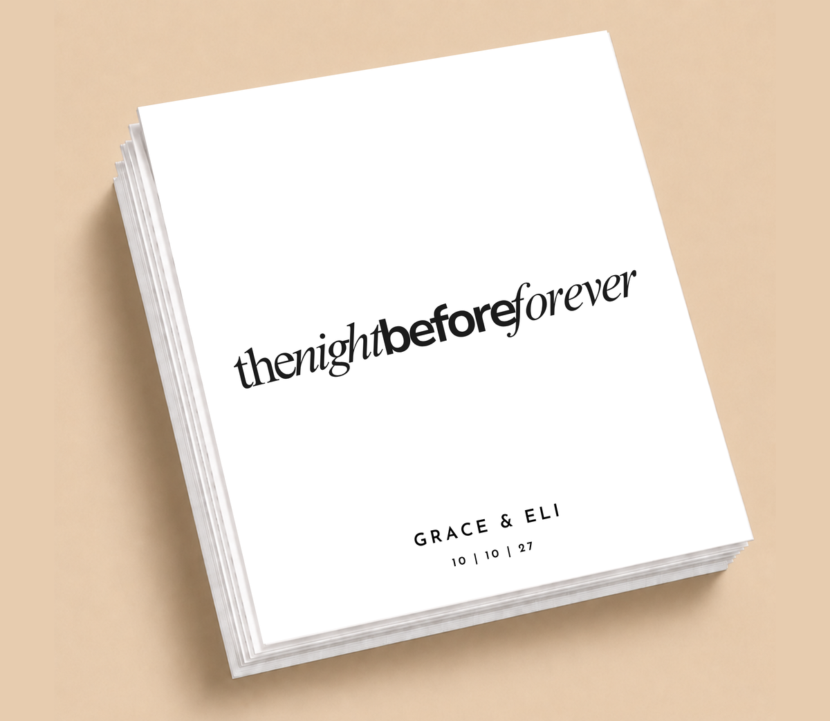 Personalized Night Before Forever Wedding Napkins
