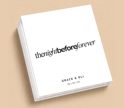 Personalized Night Before Forever Wedding Napkins