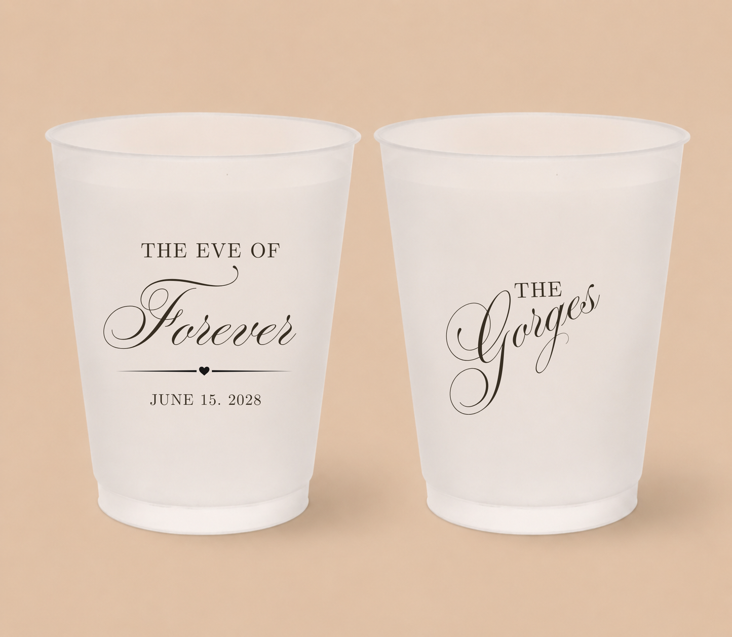 Eve Of Forever Wedding Frosted Cups