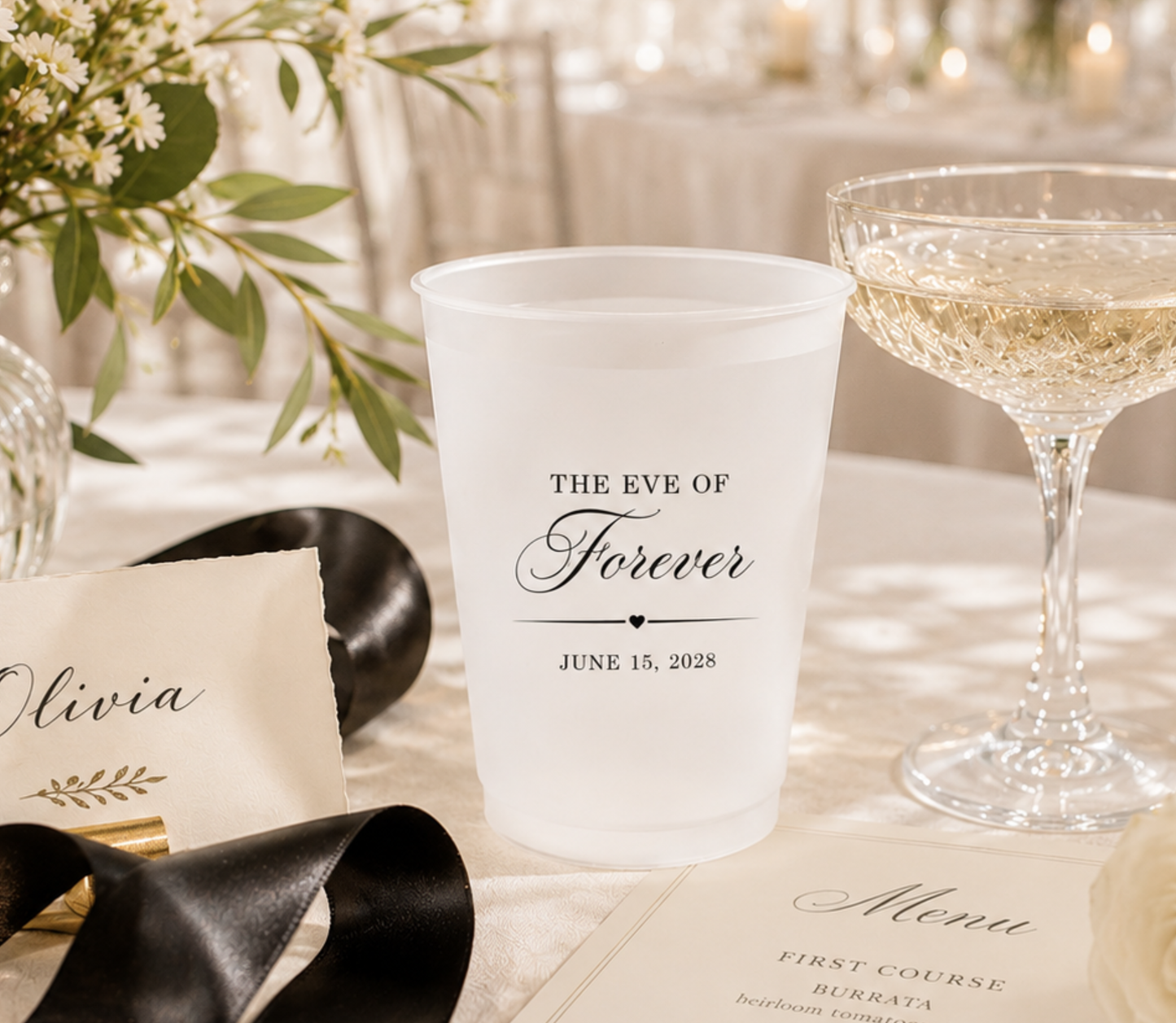 Eve Of Forever Wedding Frosted Cups