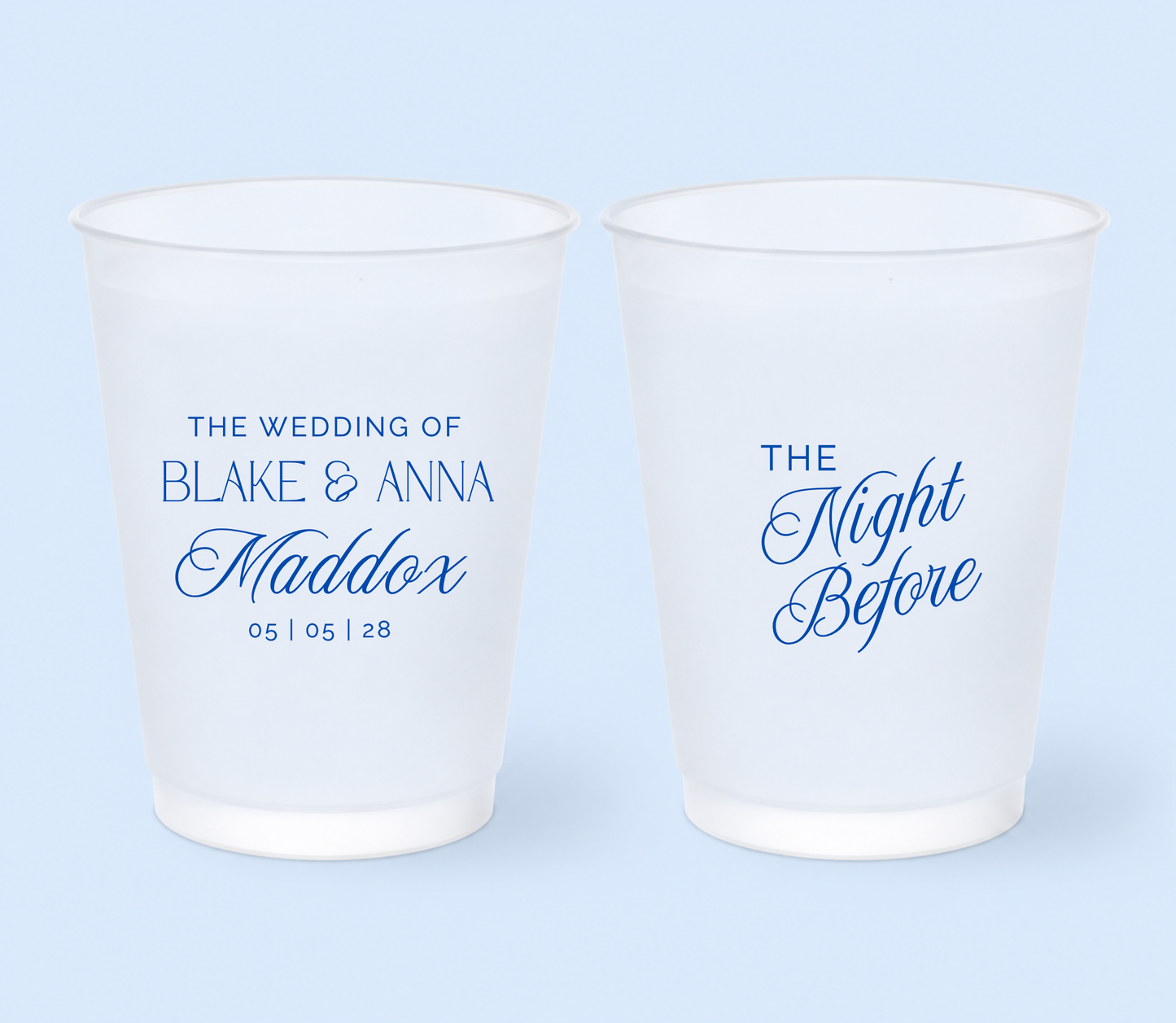 Pre Wedding Frosted Tumblers Elegant Style