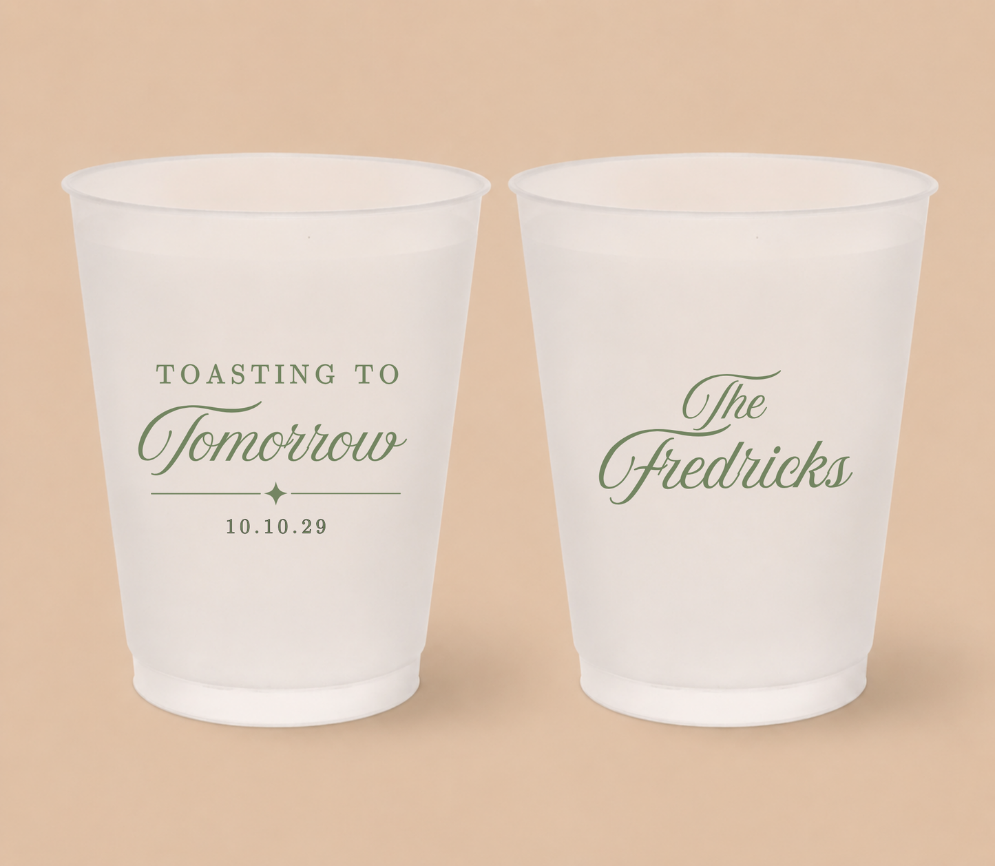 Toasting Tomorrow Drink Cups Weekend Theme
