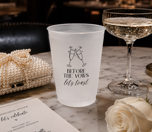 Before Vows Celebration Cups Dinner Design