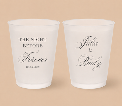 Personalized Night Before Forever Frosted Cups