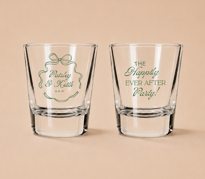 Personalized Elegant Wedding Shot Glasses